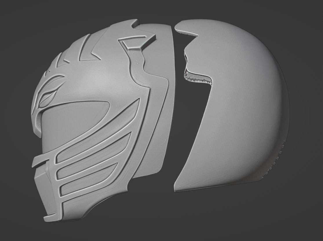 POWER RANGERS MMPR WHITE RANGER V2 HELMET MOVIE 1995 3D print model_3