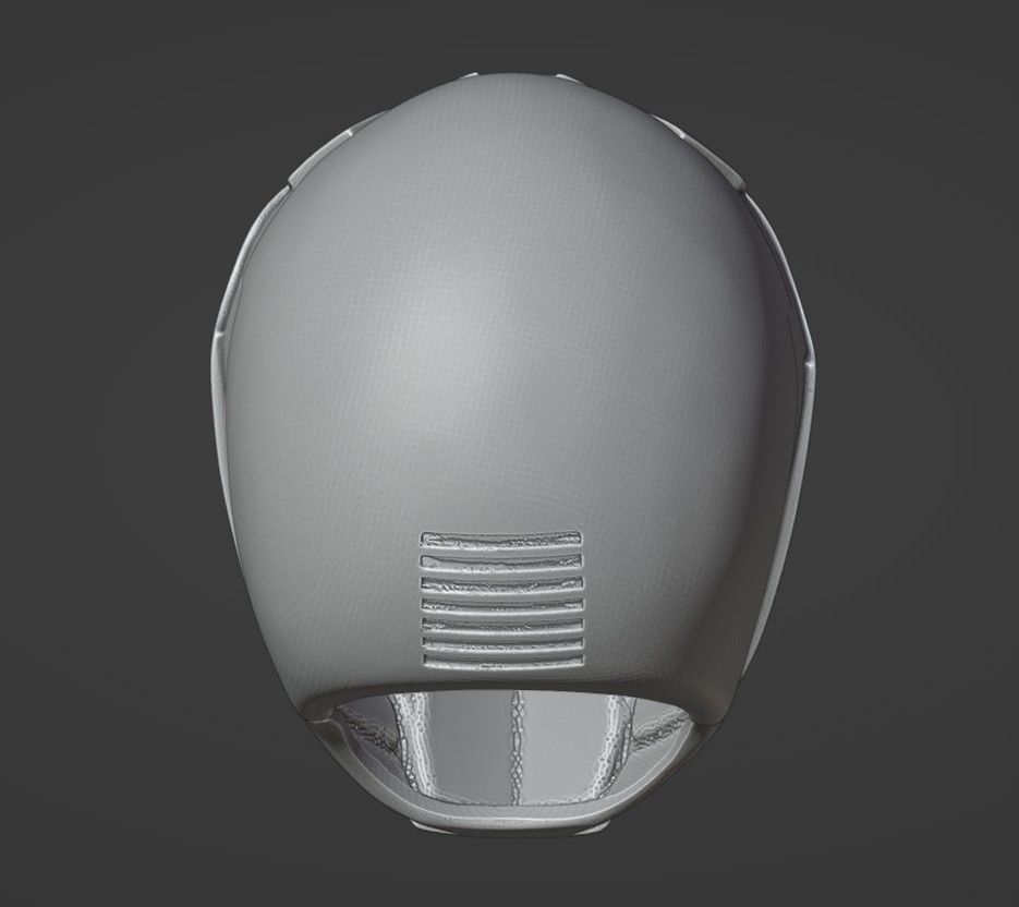 POWER RANGERS MMPR WHITE RANGER V2 HELMET MOVIE 1995 3D print model_5