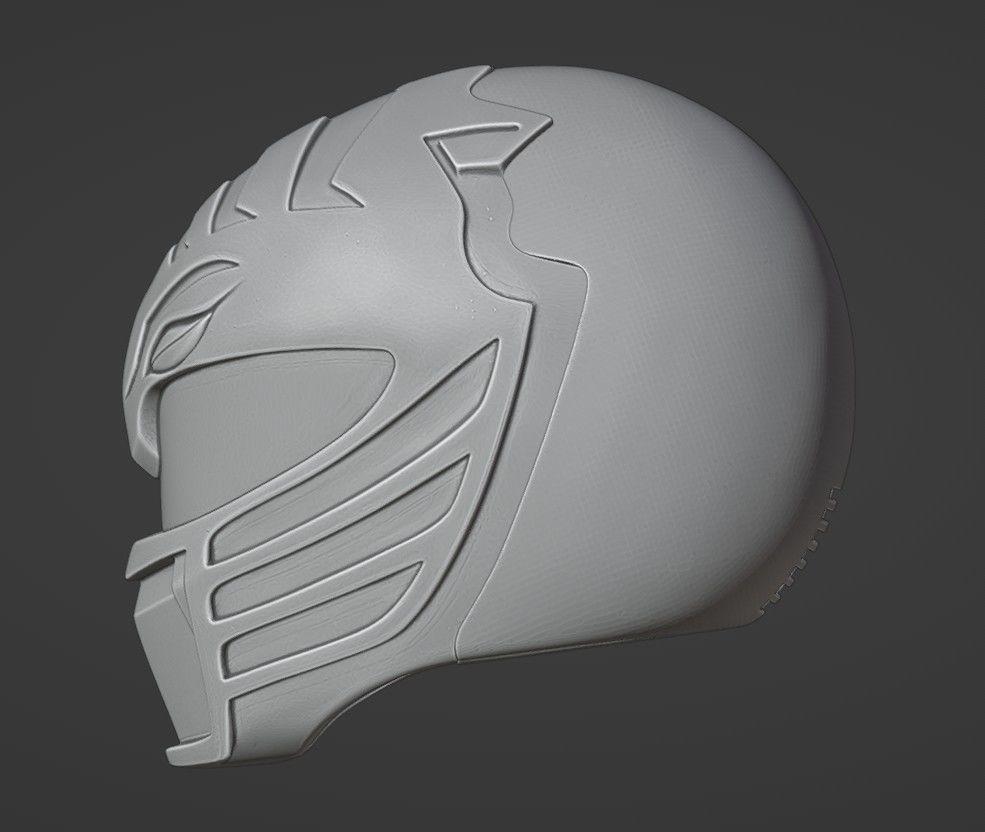 POWER RANGERS MMPR WHITE RANGER V2 HELMET MOVIE 1995 3D print model_2