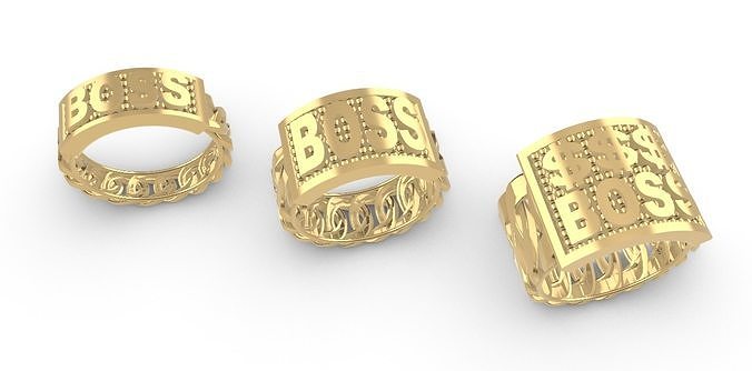 0251 Dollar Boss Cuban Ring 3D print model