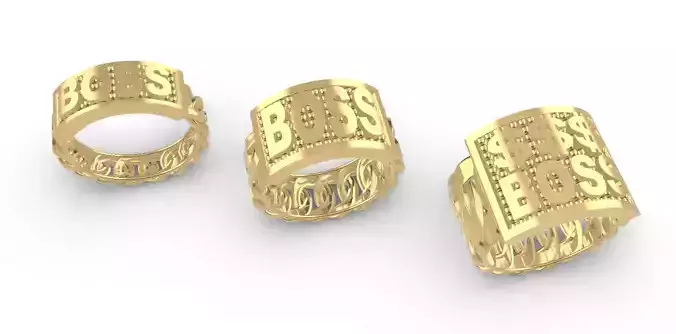 0251 Dollar Boss Cuban Ring