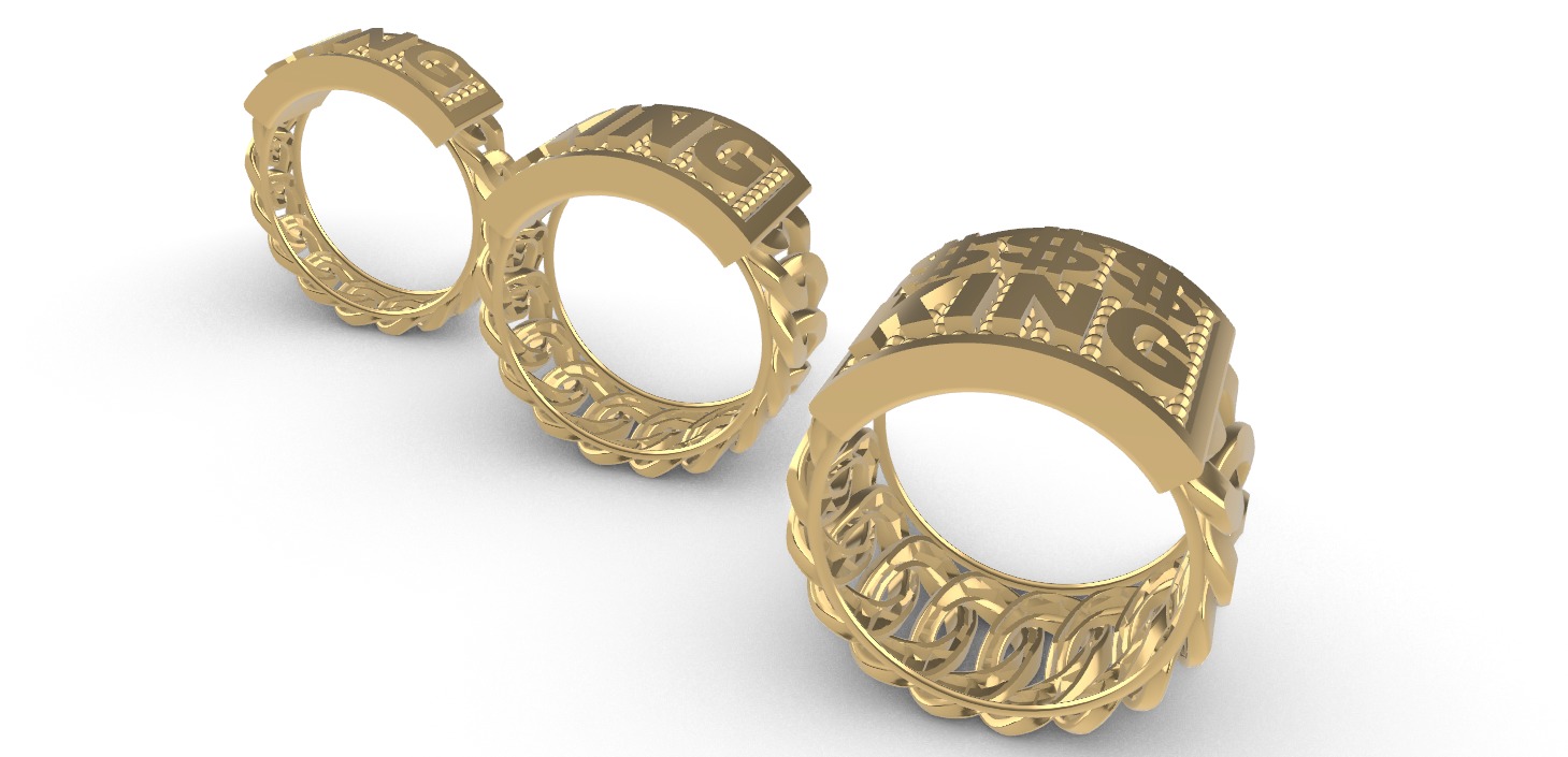 0252 Dollar King Cuban Ring 3D print model_3