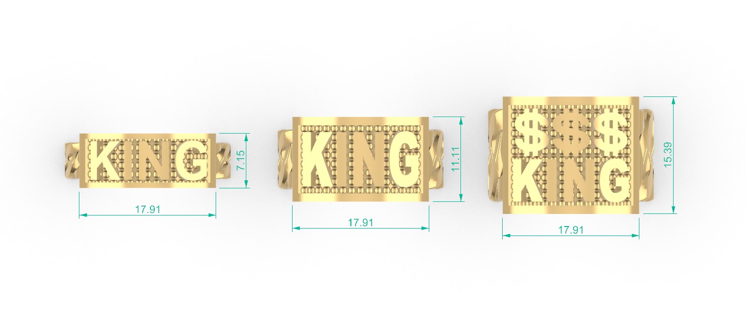 0252 Dollar King Cuban Ring 3D print model_5