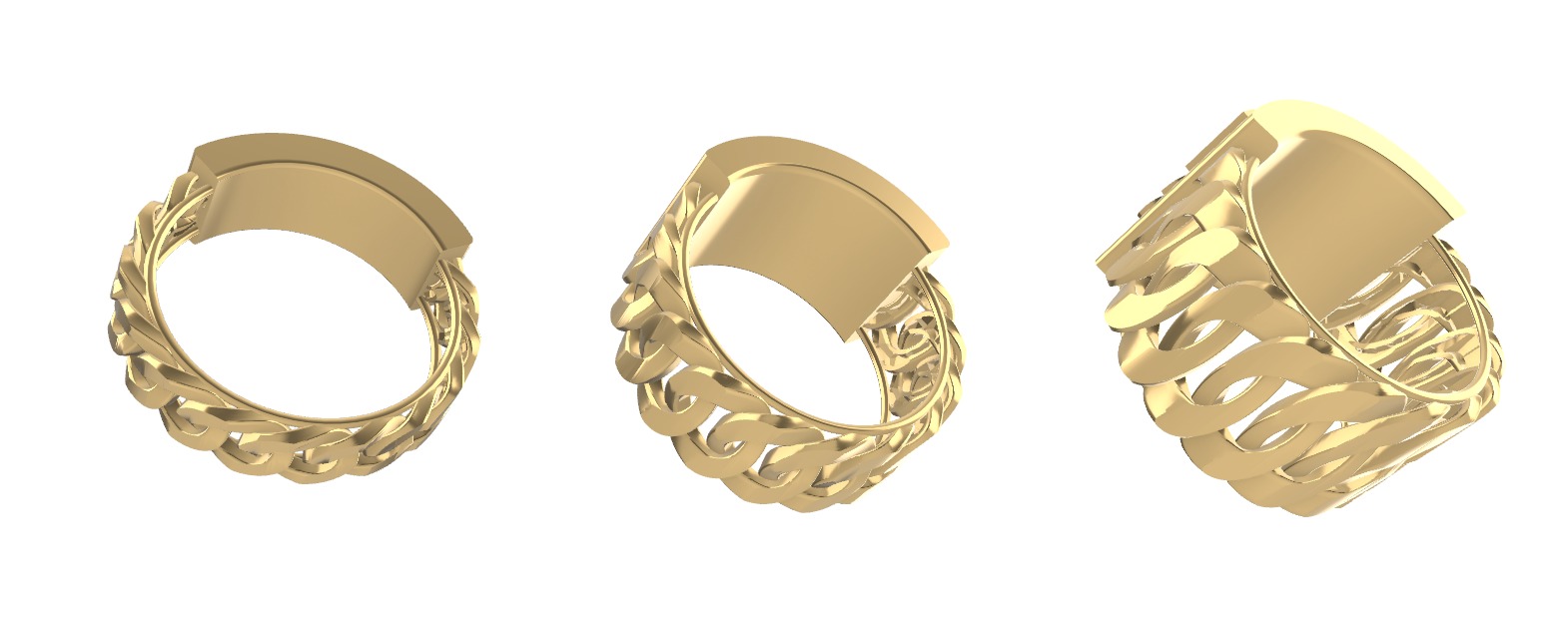 0252 Dollar King Cuban Ring 3D print model_2