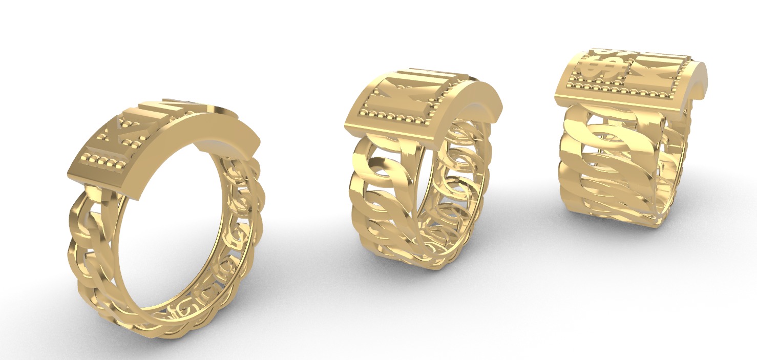 0252 Dollar King Cuban Ring 3D print model_1