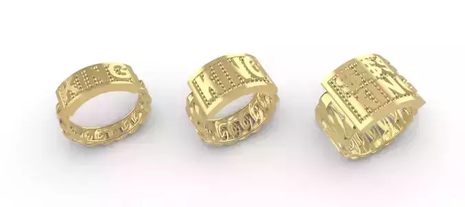 0252 Dollar King Cuban Ring