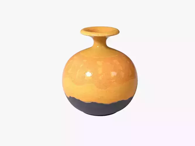 Orange Pop Art Vase 01 3D model