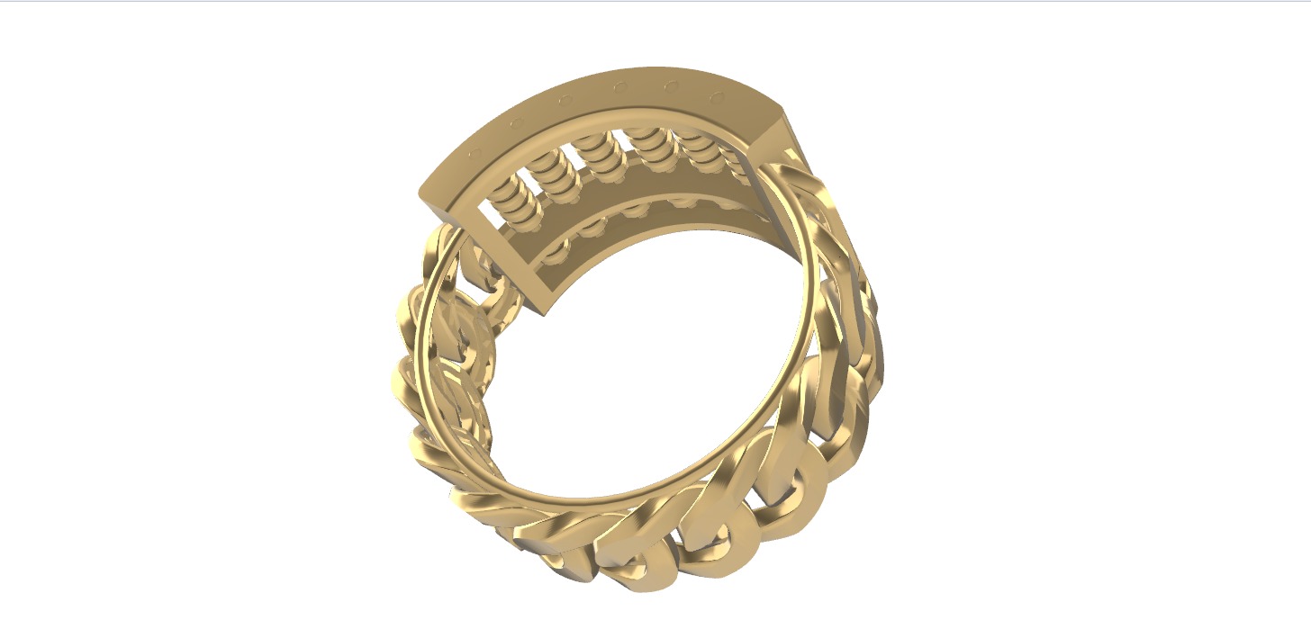 0254 Abacus Cuban Ring 3D print model_2