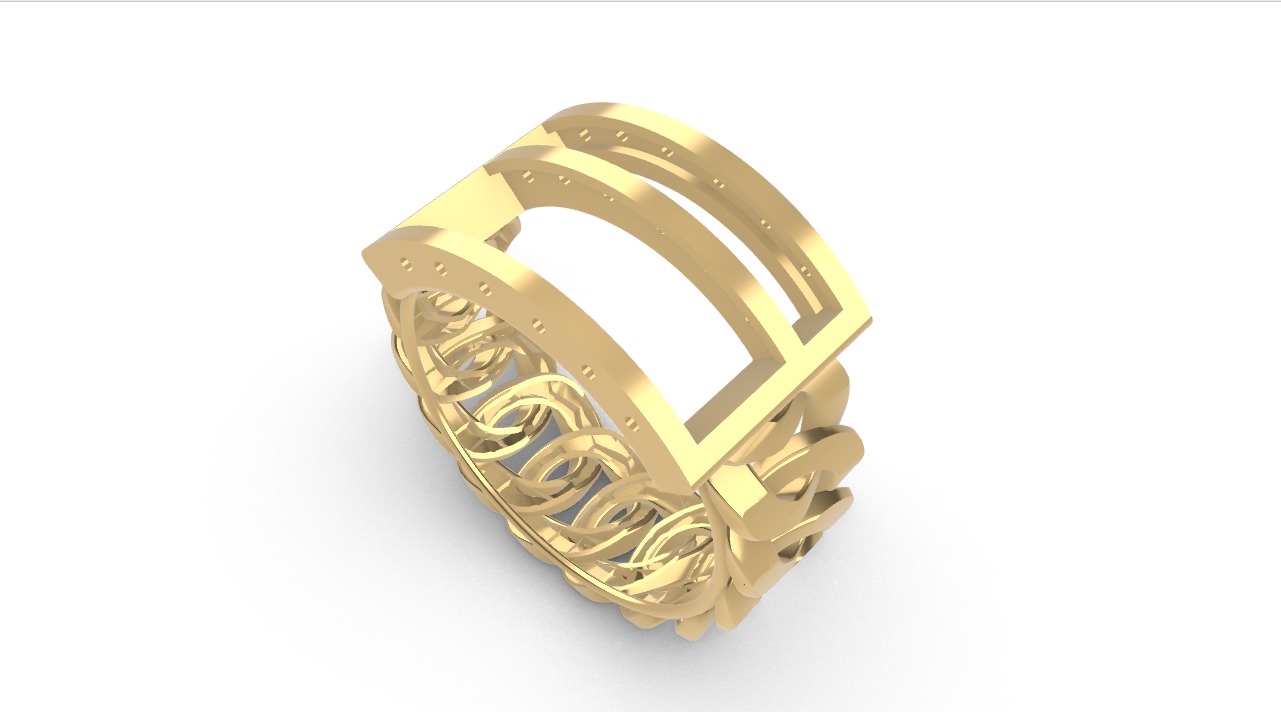 0254 Abacus Cuban Ring 3D print model_5