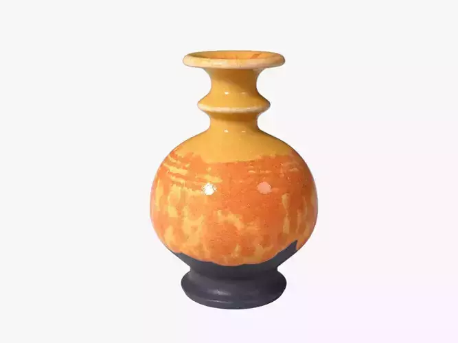 Orange Pop Art Vase 03 3D model