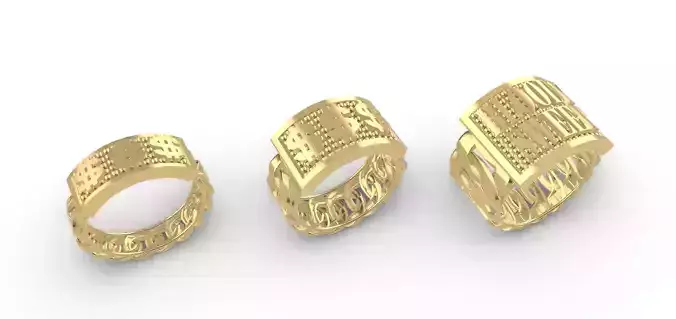 0255 Dollar Cuban Ring