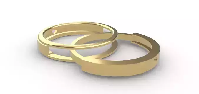 0256 Couple Ring 3D print model