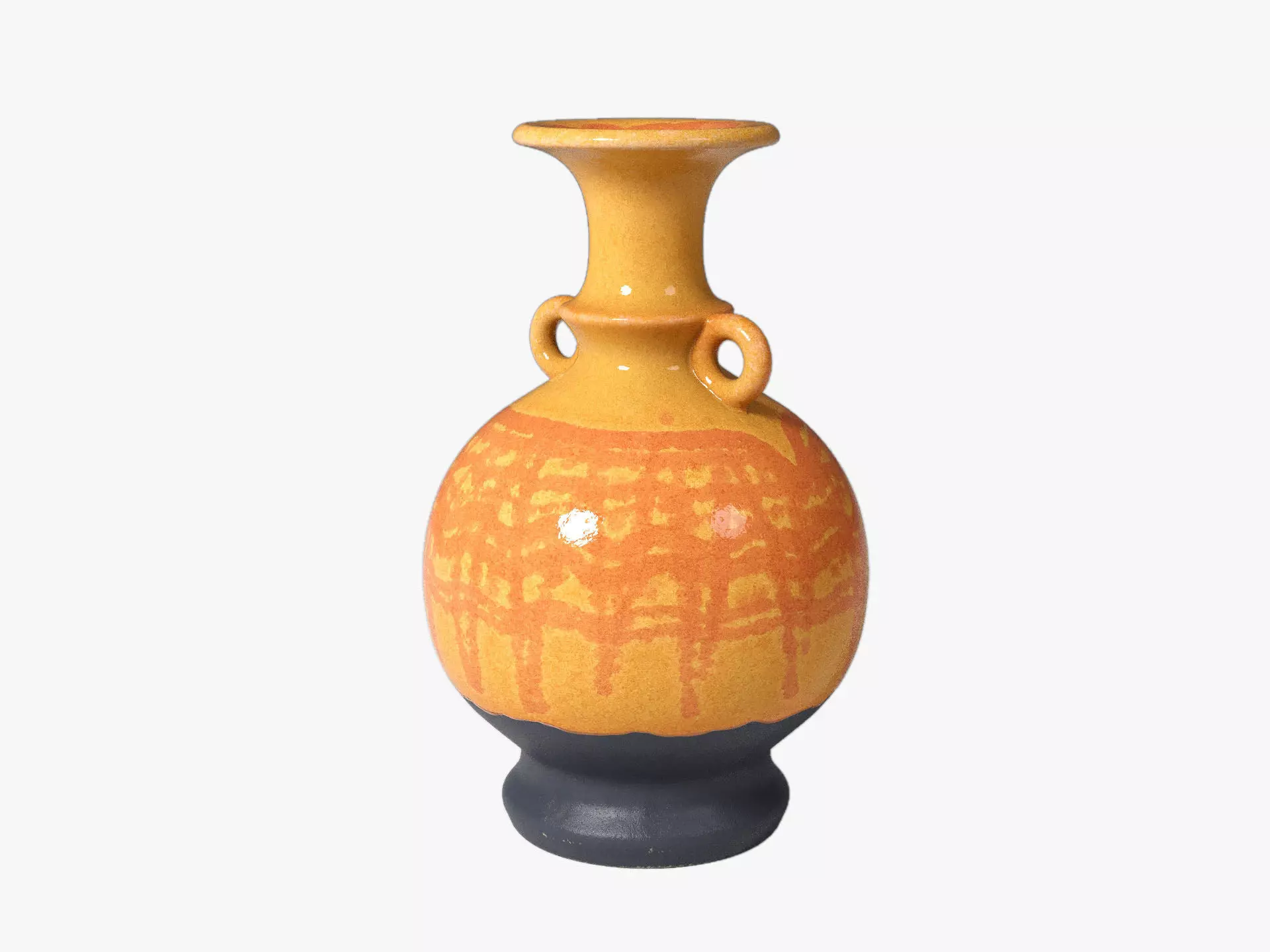 Orange Pop Art Vase 06 3D model_0