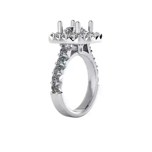Enagement Ring French pave
