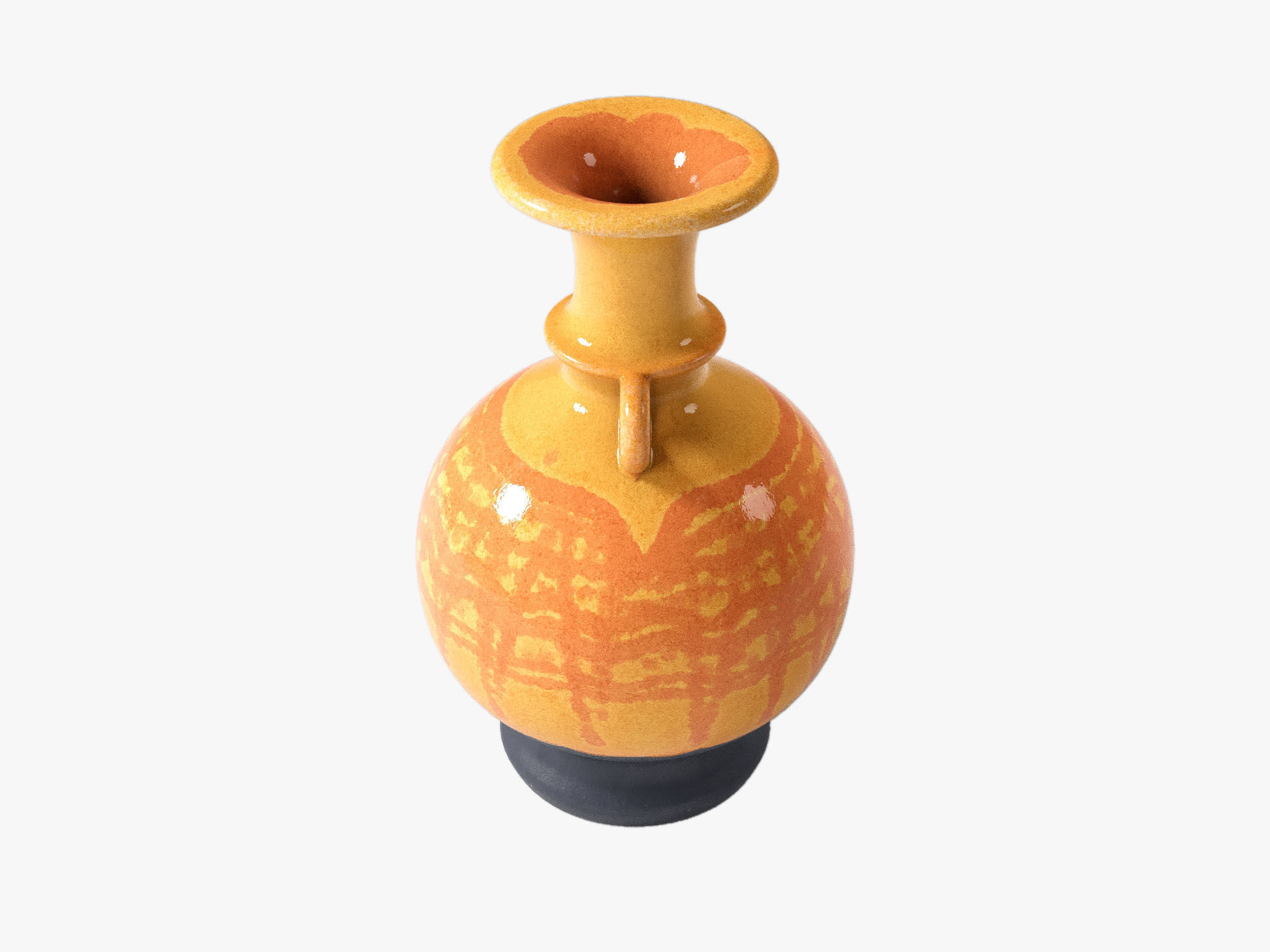 Orange Pop Art Vase Set 3D model_13