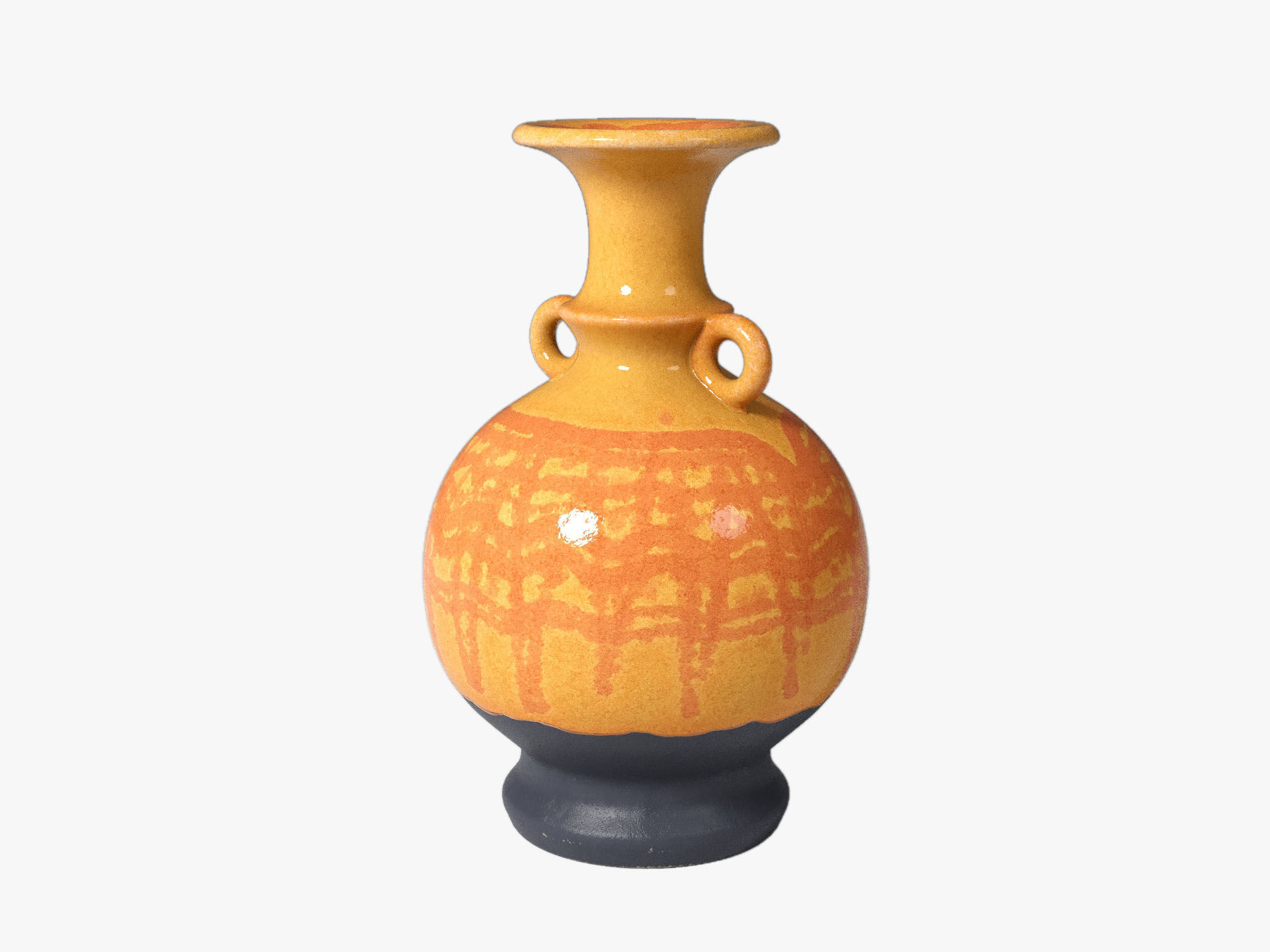 Orange Pop Art Vase Set 3D model_2