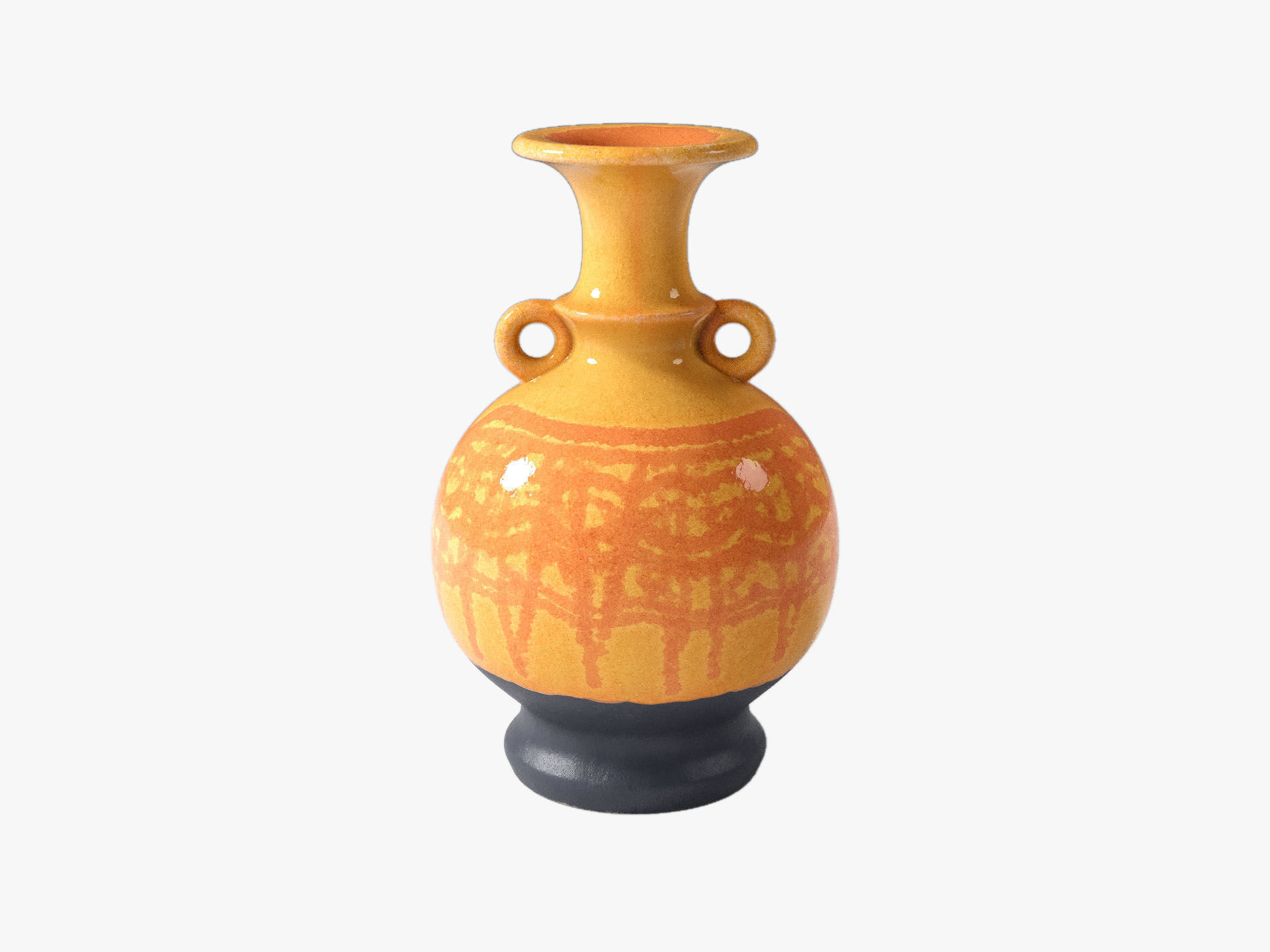 Orange Pop Art Vase Set 3D model_10