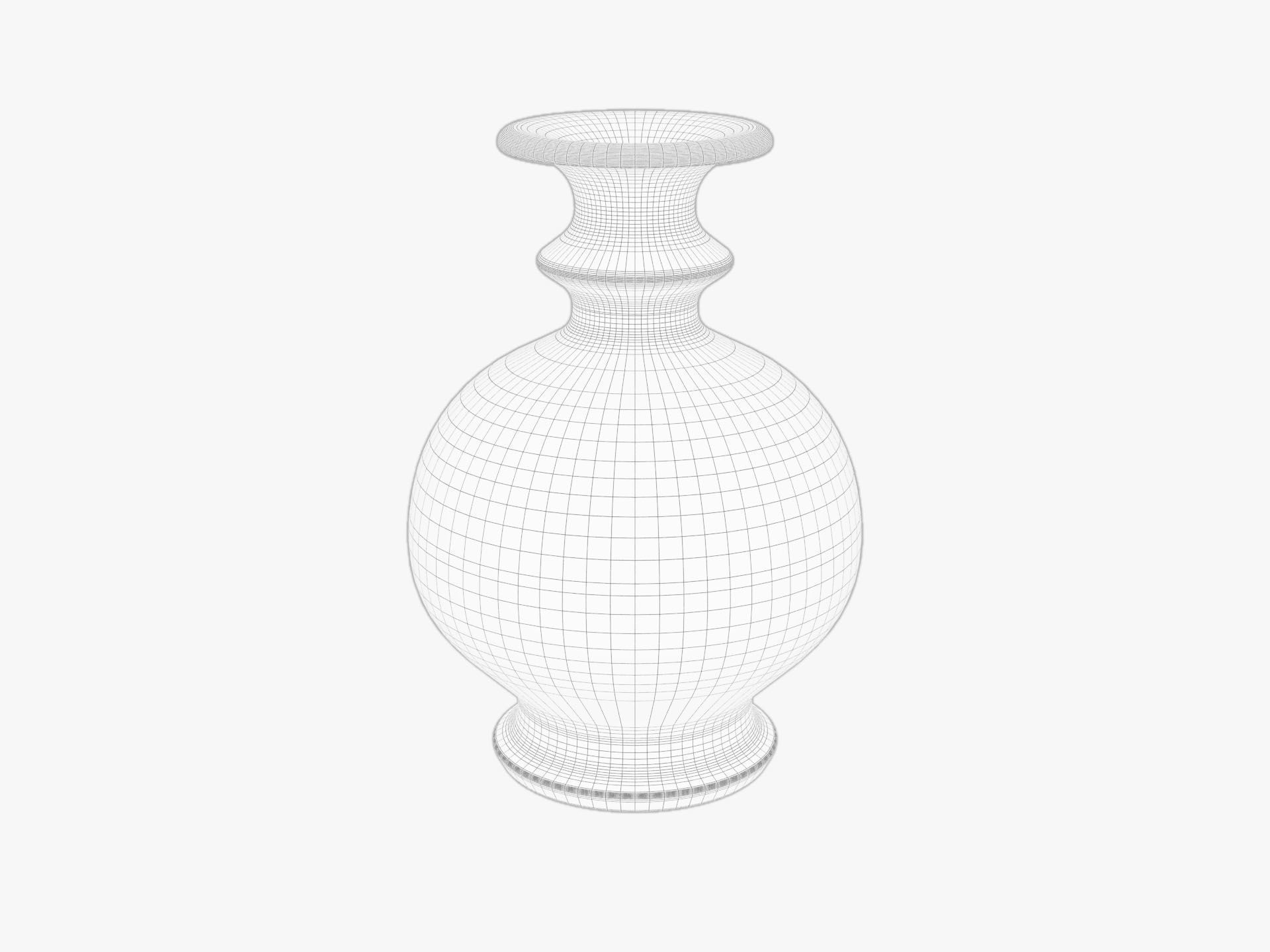 Orange Pop Art Vase Set 3D model_49