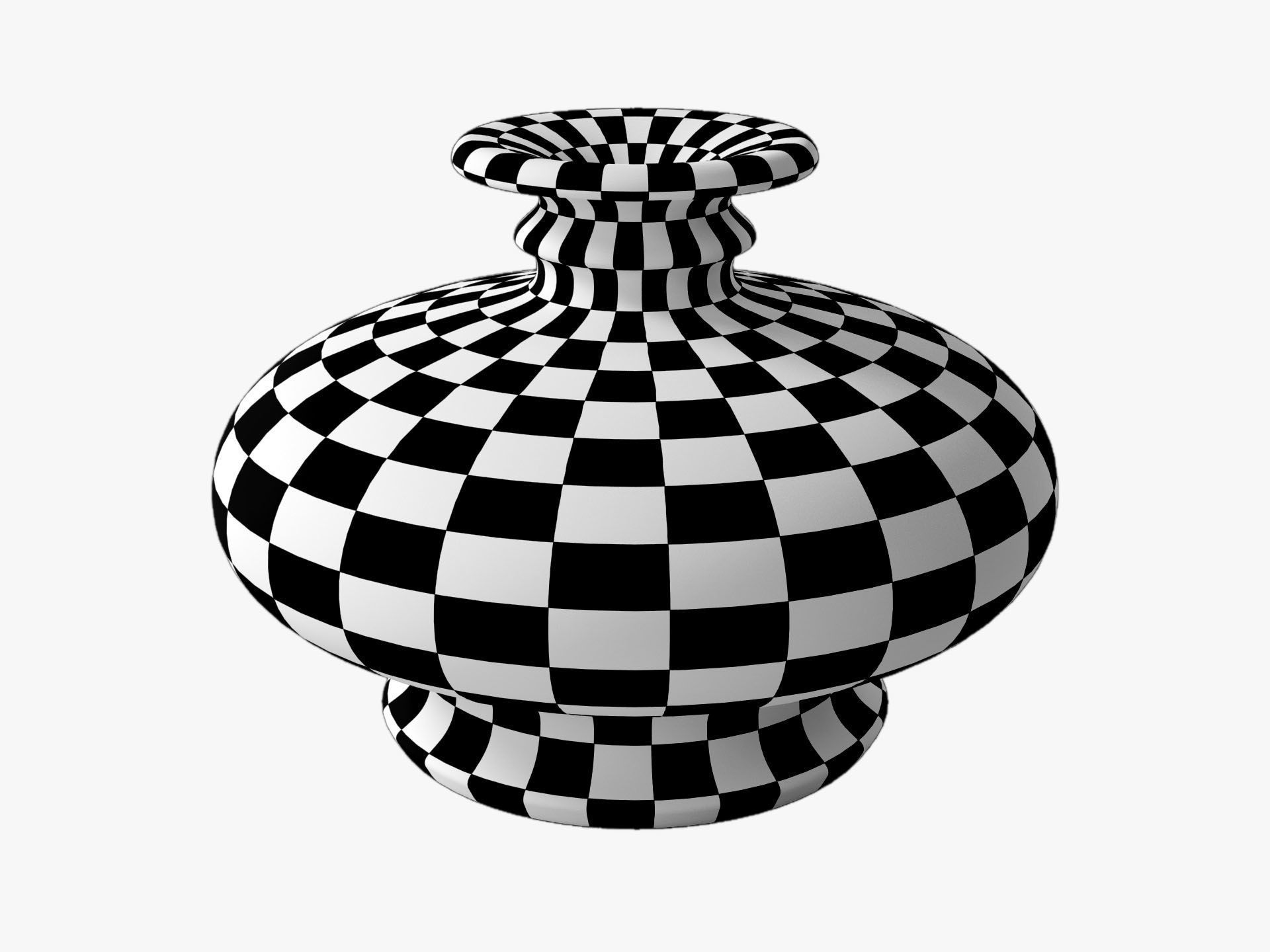 Orange Pop Art Vase Set 3D model_62