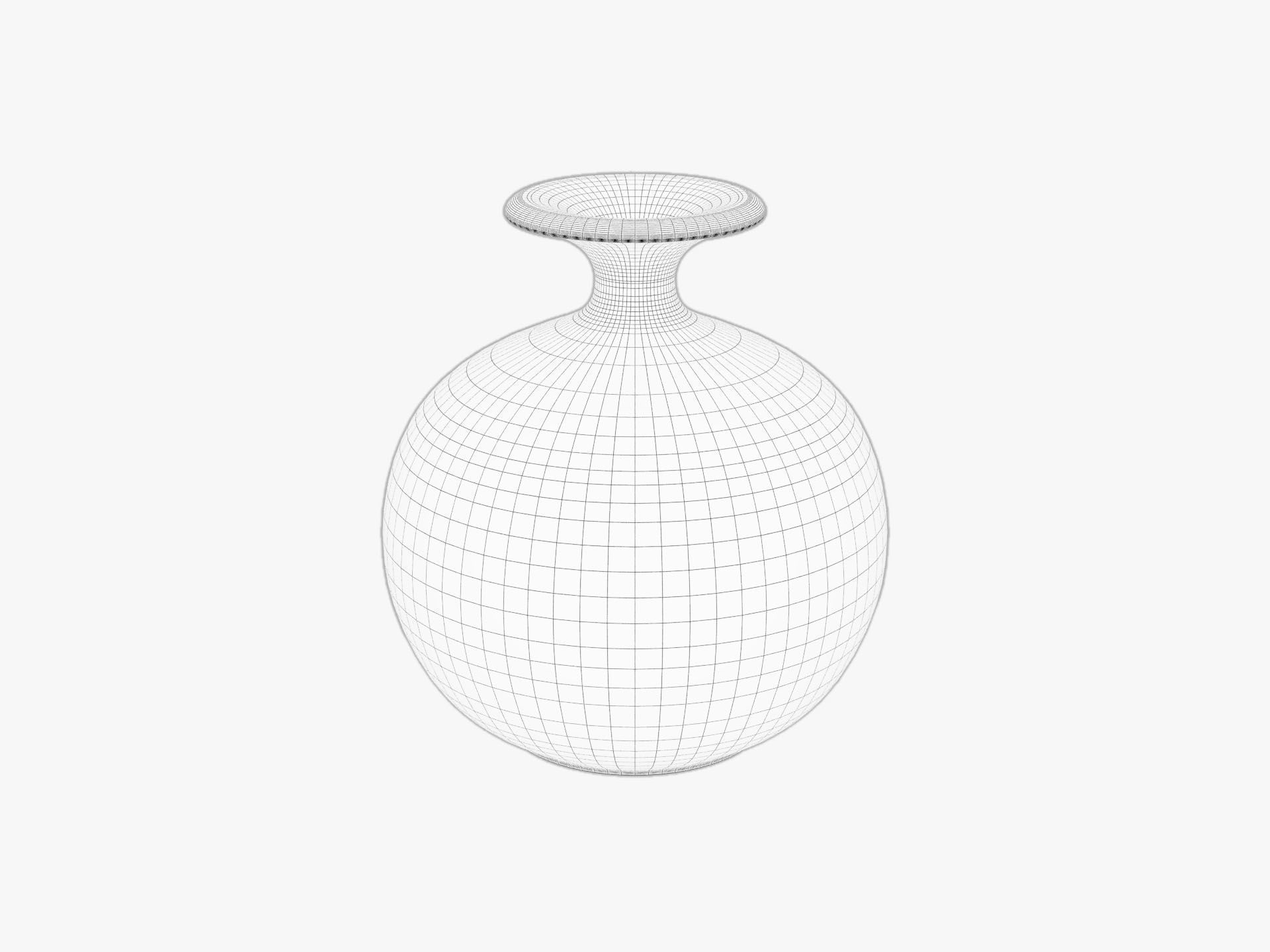 Orange Pop Art Vase Set 3D model_71