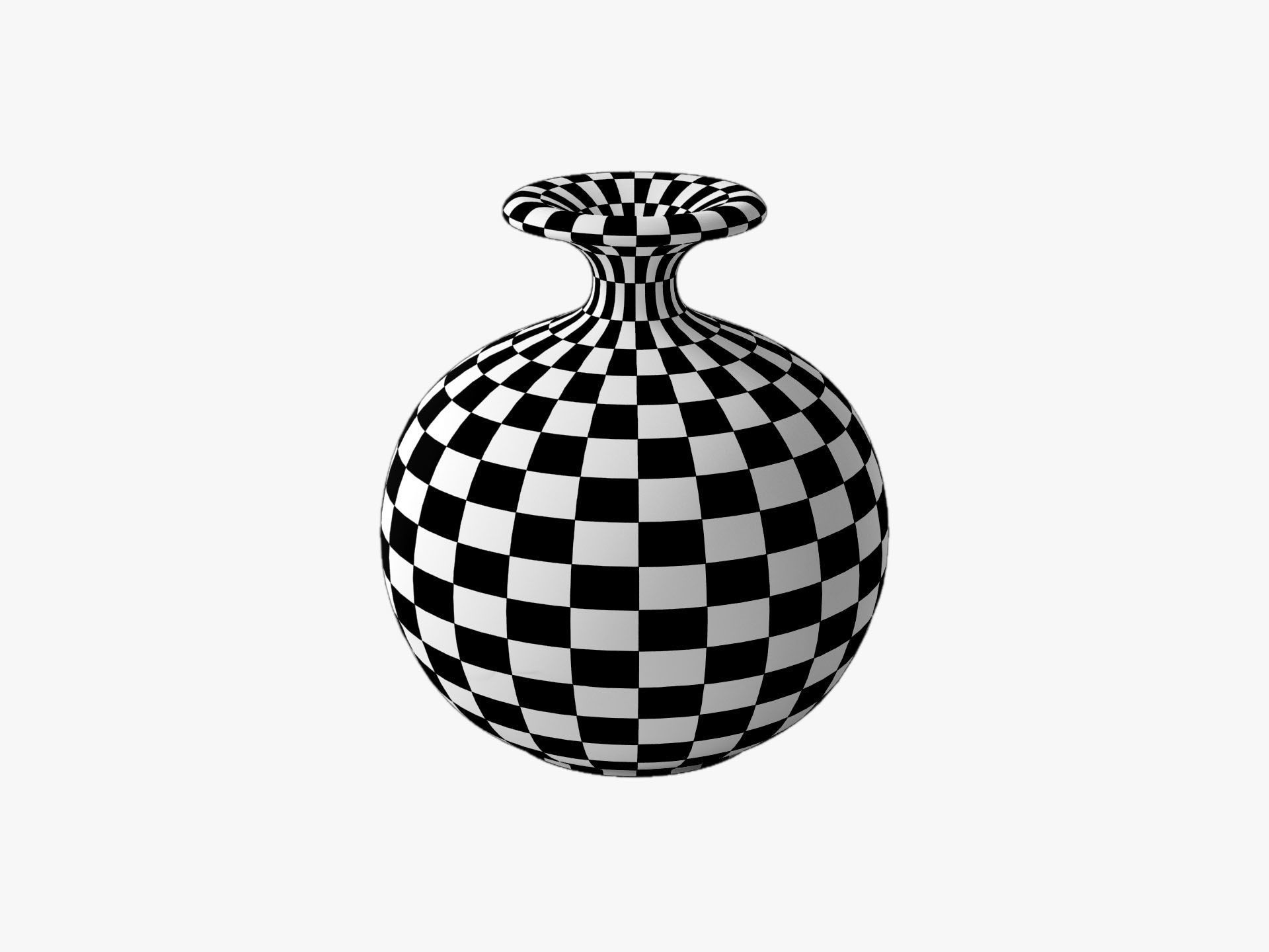 Orange Pop Art Vase Set 3D model_73