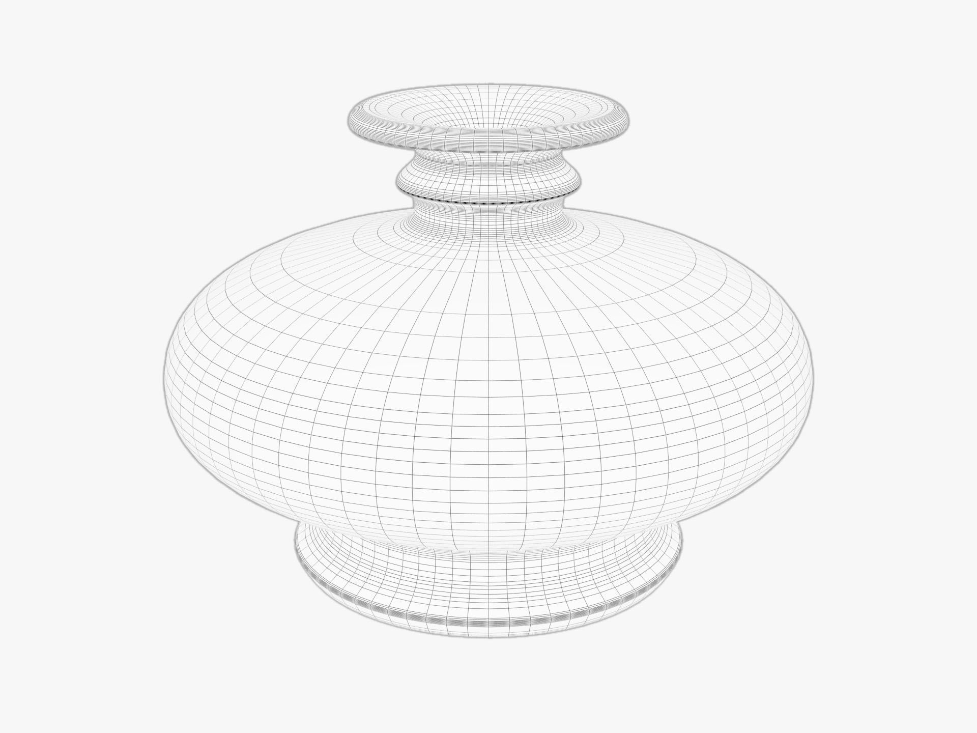 Orange Pop Art Vase Set 3D model_60