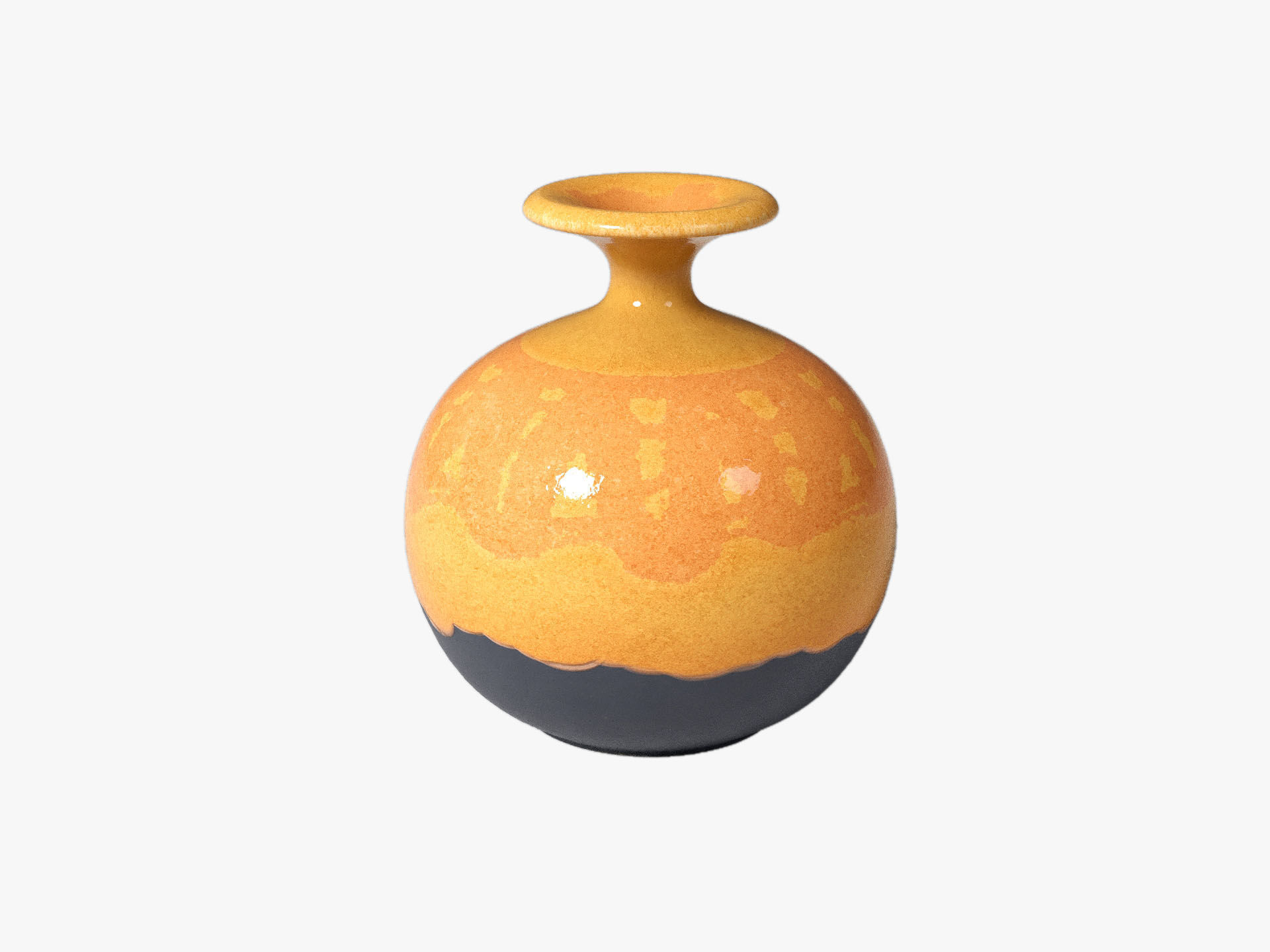 Orange Pop Art Vase Set 3D model_7