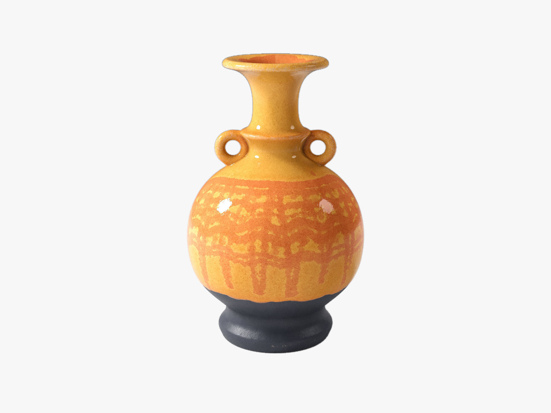 Orange Pop Art Vase Set 3D model_8