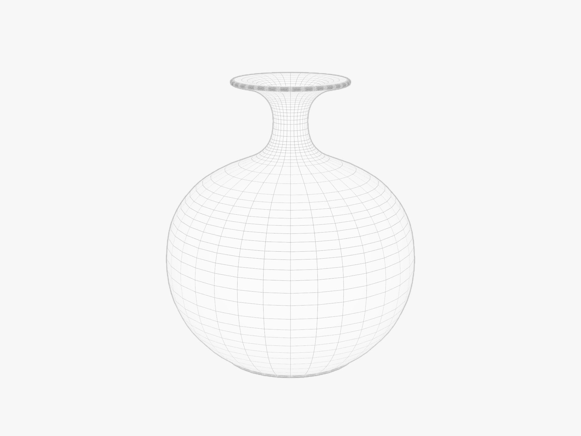 Orange Pop Art Vase Set 3D model_27