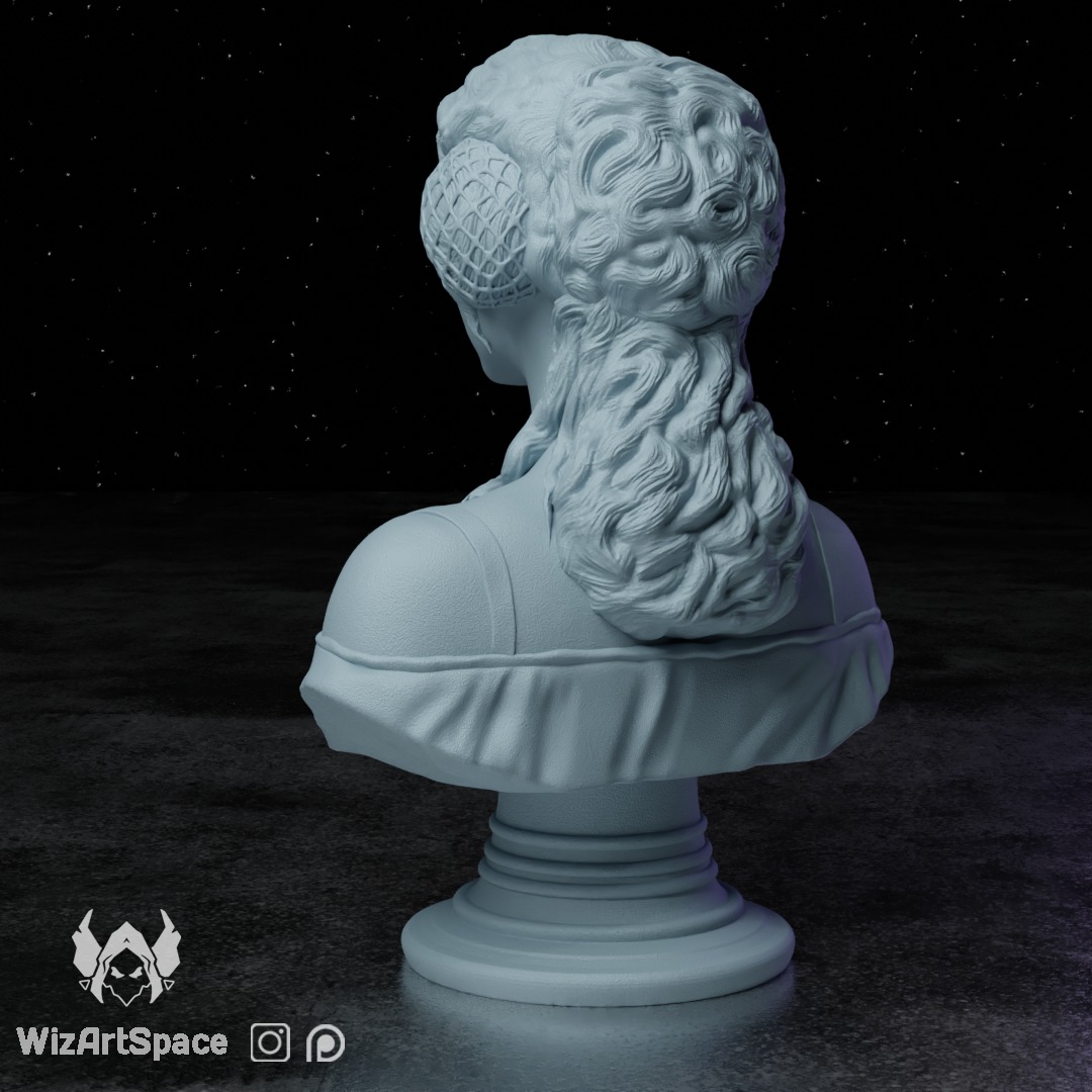 Bust of Padme Amidala 3D print model_3