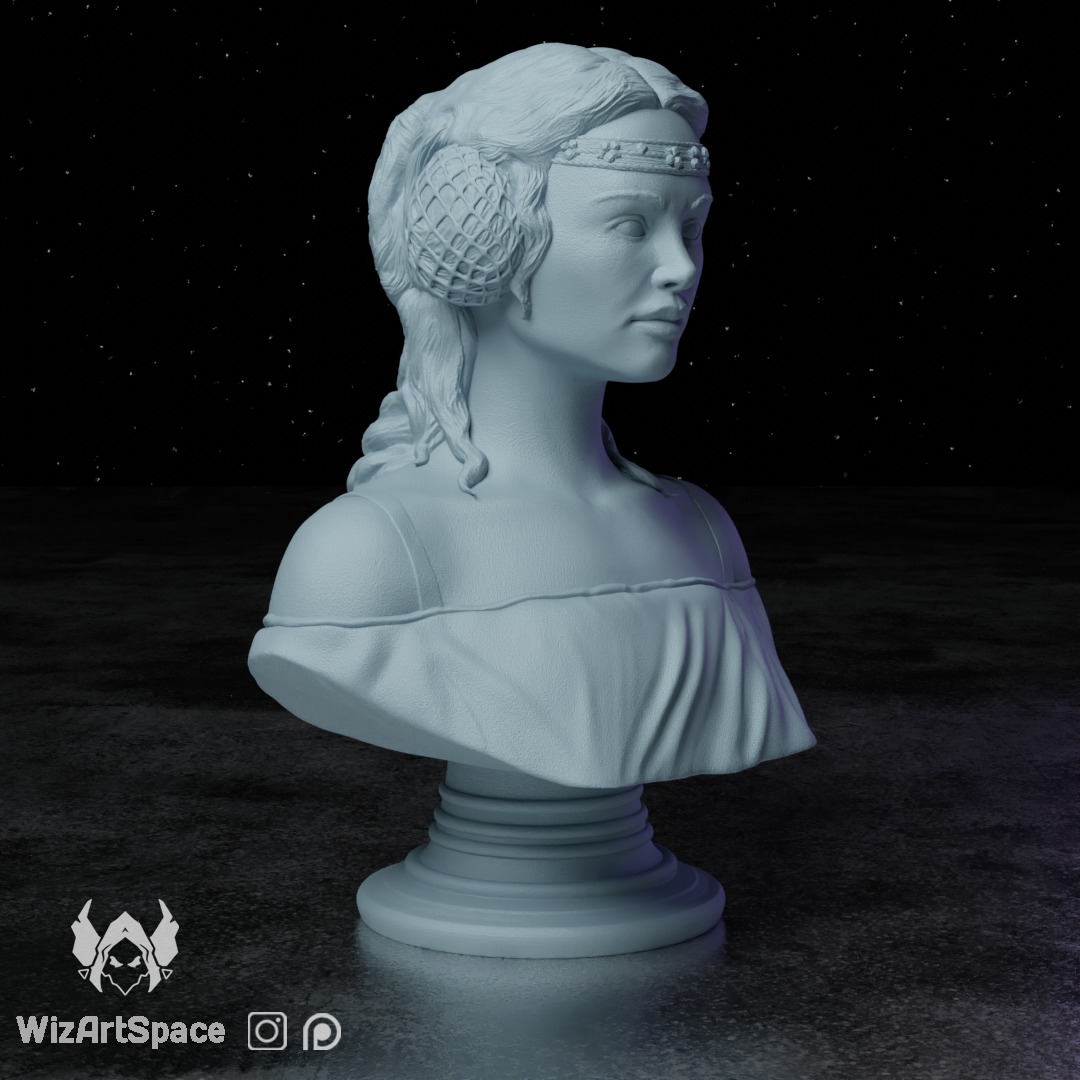 Bust of Padme Amidala 3D print model_2