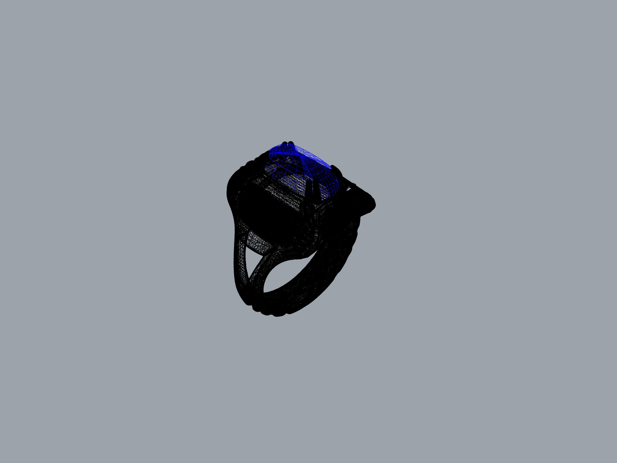 RectangleCabochon Signet Ring 3D print model_8