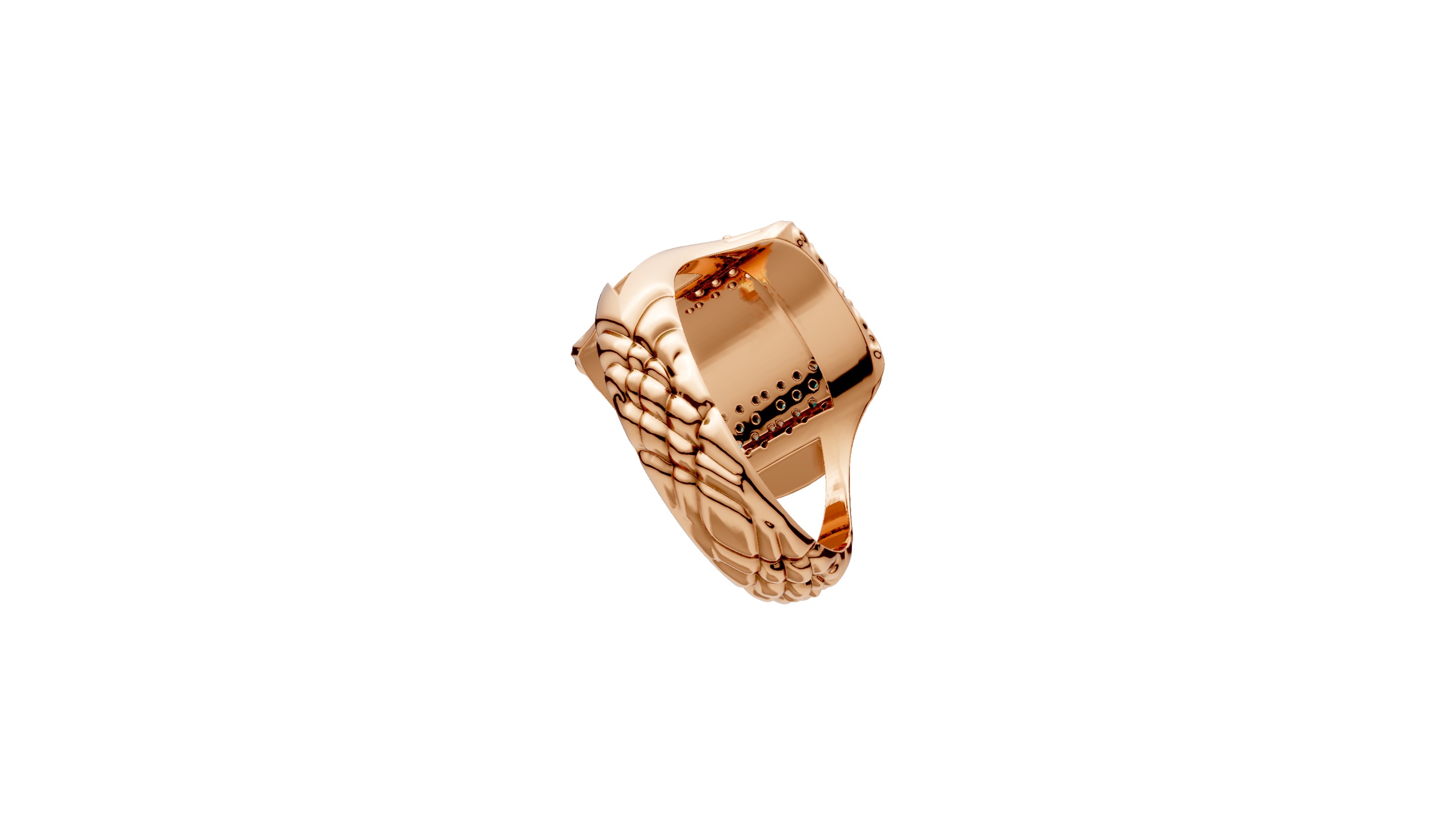RectangleCabochon Signet Ring 3D print model_7