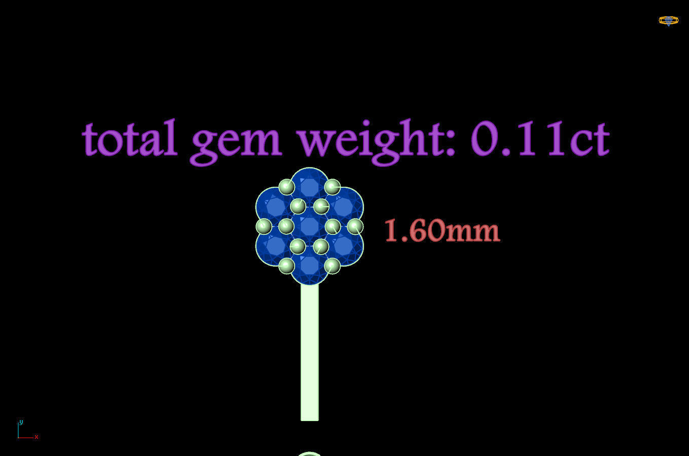 flower setting  3D print model_4