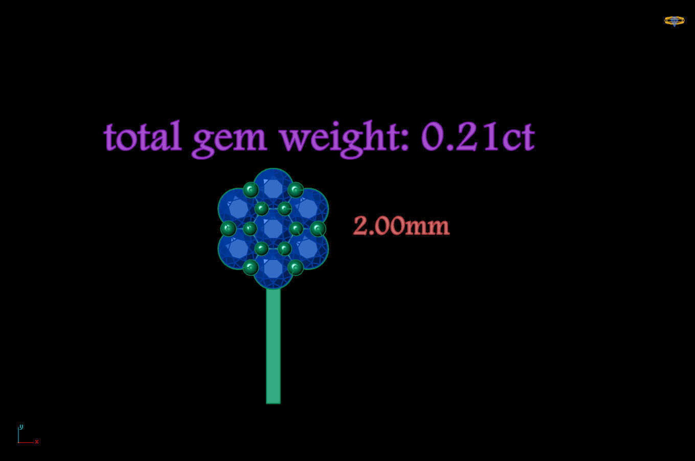 flower setting  3D print model_2