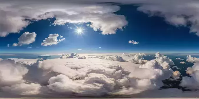 8K HDR Expansive Cerulean Sky with Graceful Clouds Background