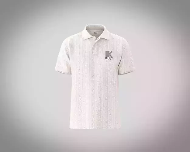 Mens polo shirt with texture fabric and latter graphics