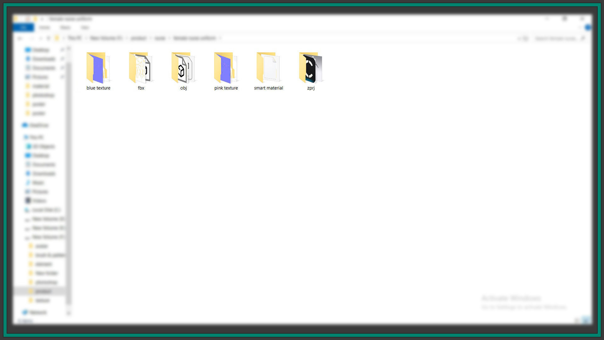 female nurse uniform with 2texture and smart material 3D model_11