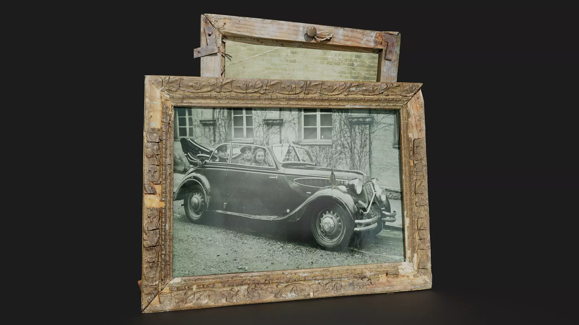 Old Photo Frame Low-poly 3D model_0
