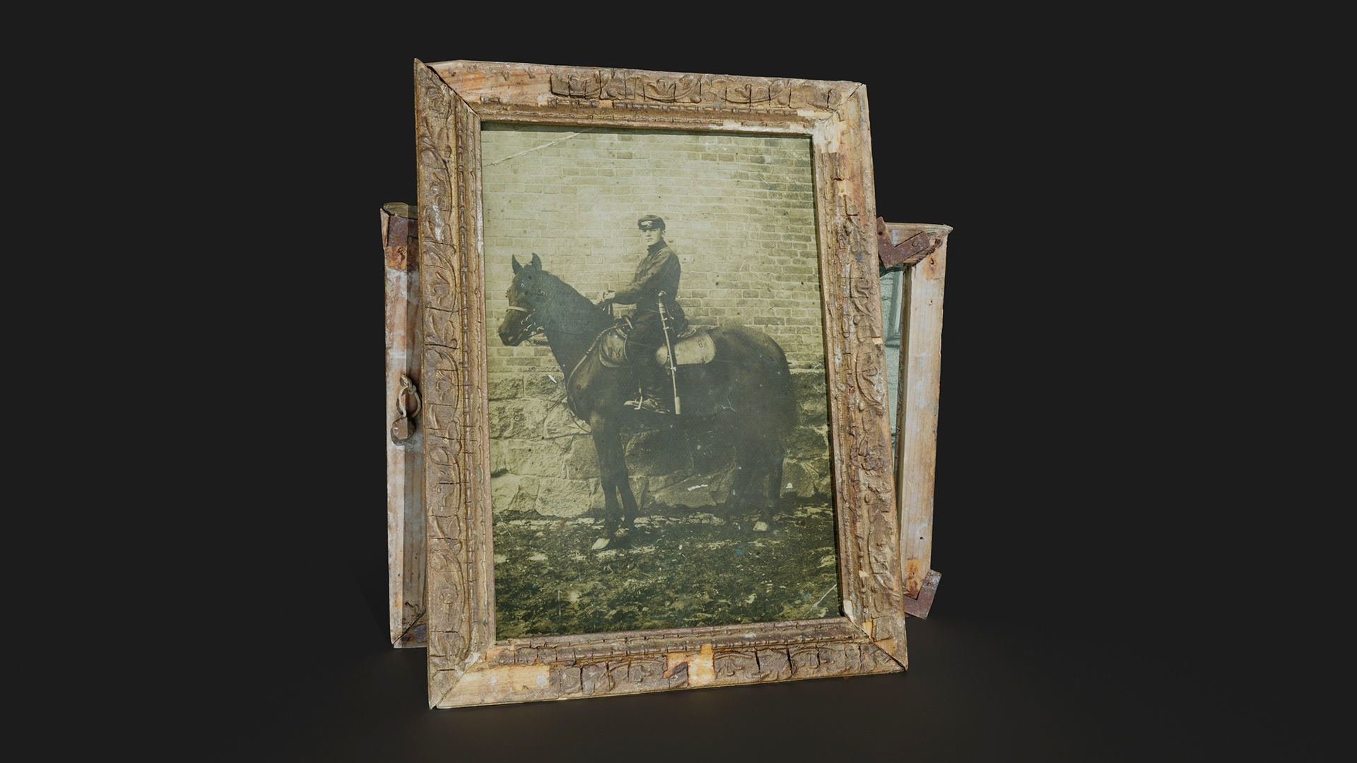 Old Photo Frame Low-poly 3D model_2