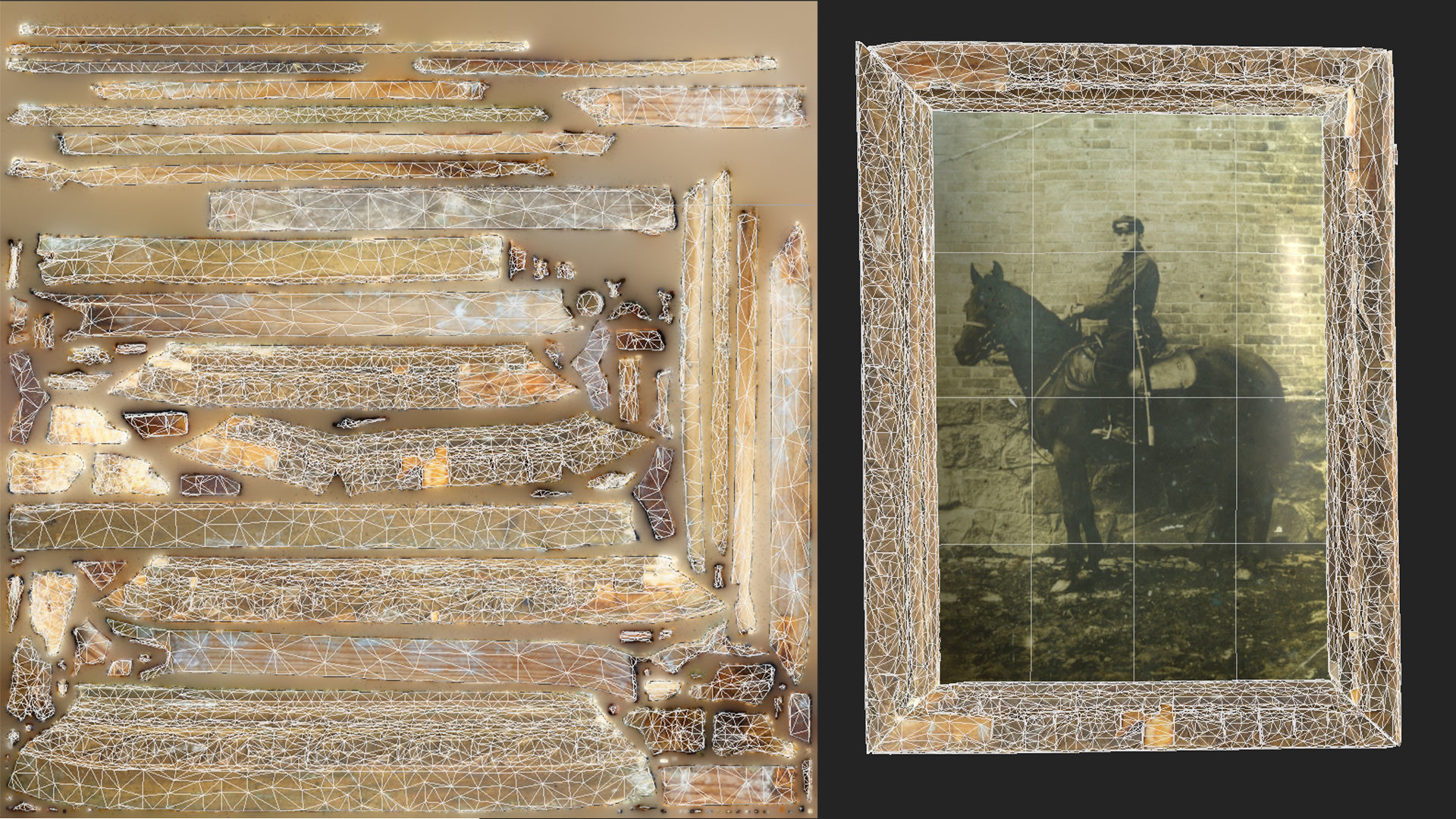 Old Photo Frame Low-poly 3D model_5