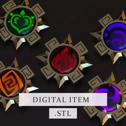 Genshin Impact - Natlan Vision - 3d file stl 3D print model 3D print model