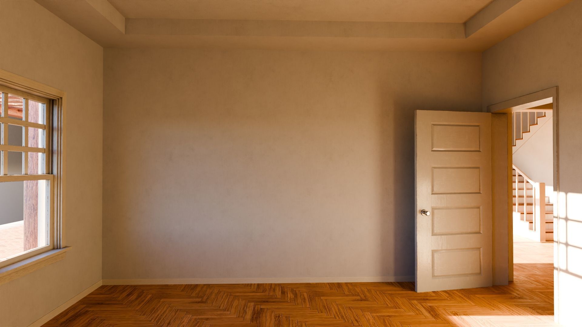 Enterable House Low-poly 3D model_12