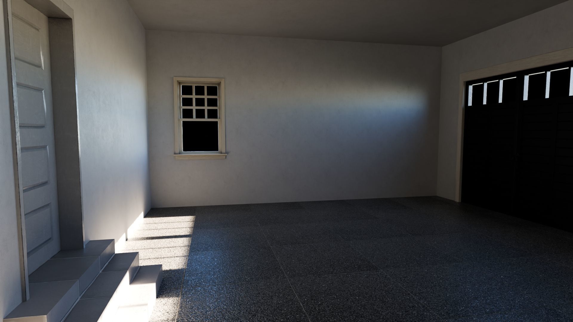 Enterable House Low-poly 3D model_14