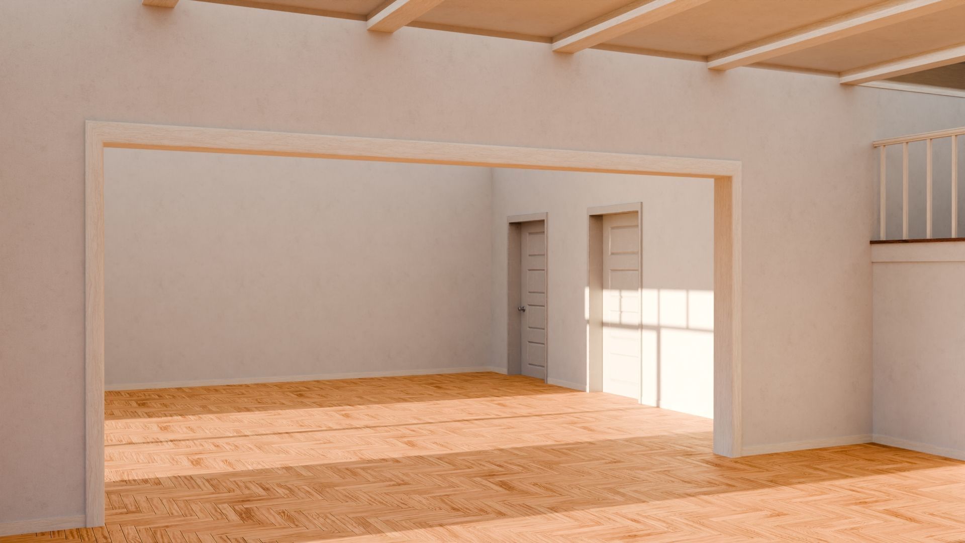 Enterable House Low-poly 3D model_10