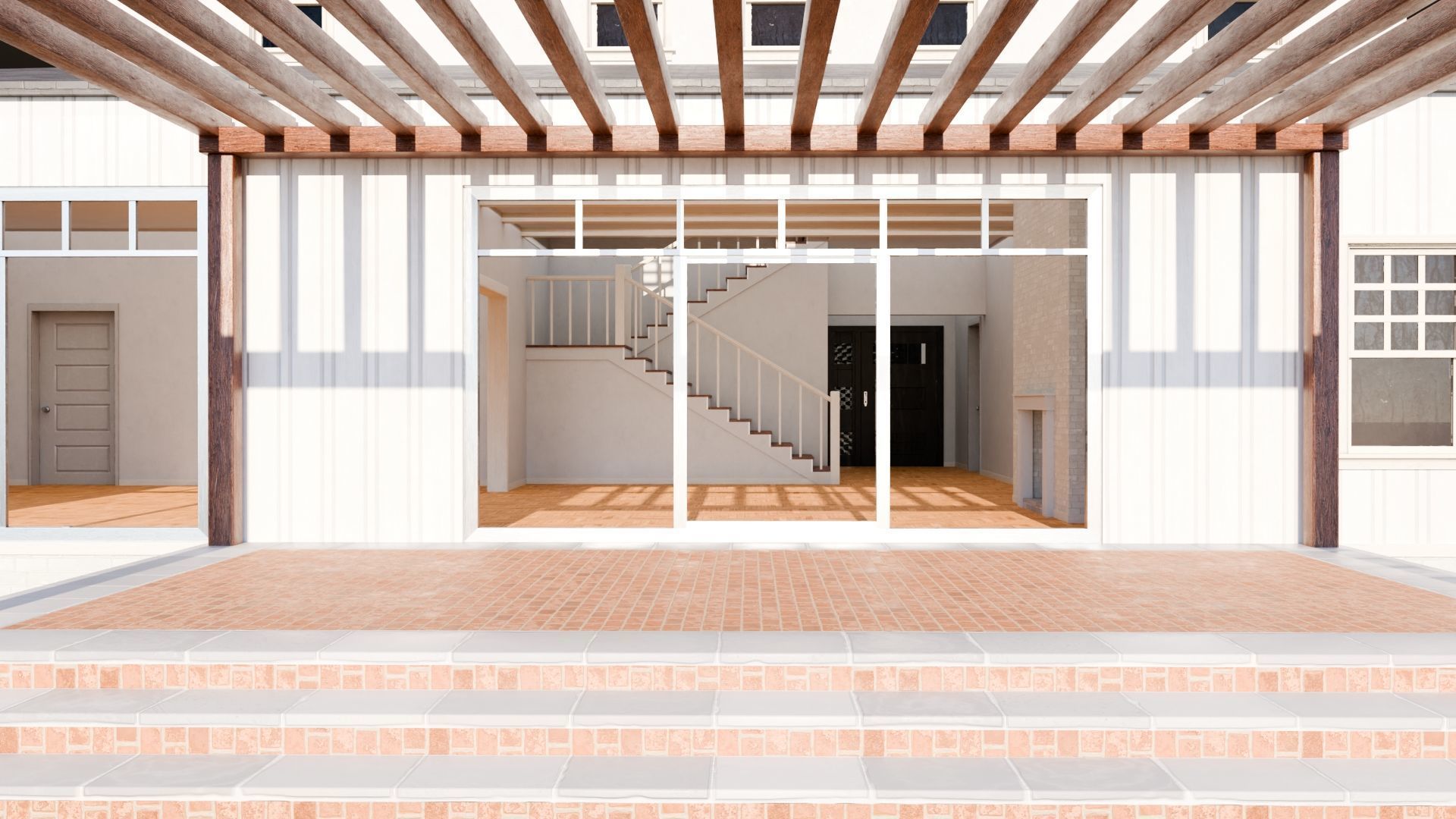 Enterable House Low-poly 3D model_8