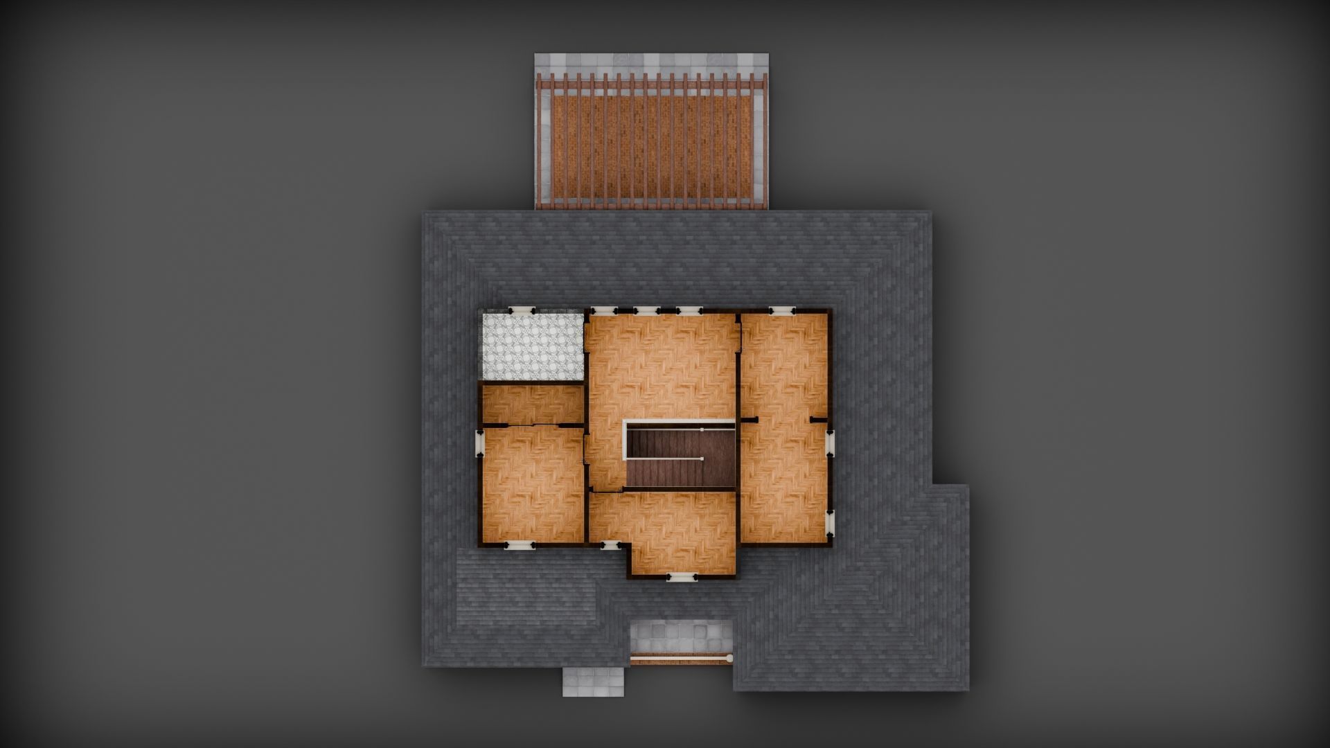 Enterable House Low-poly 3D model_18