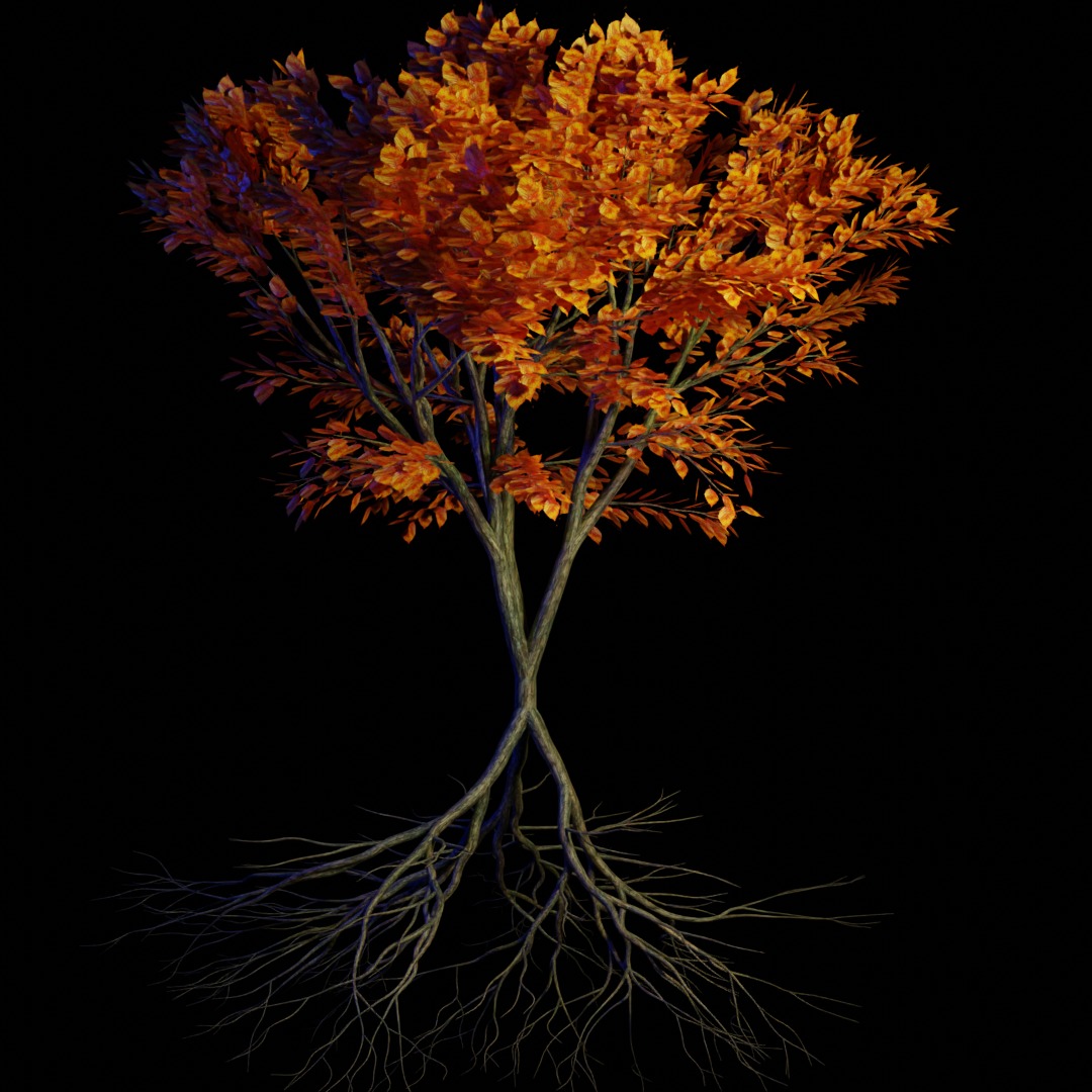 tree in garden Free 3D model_3