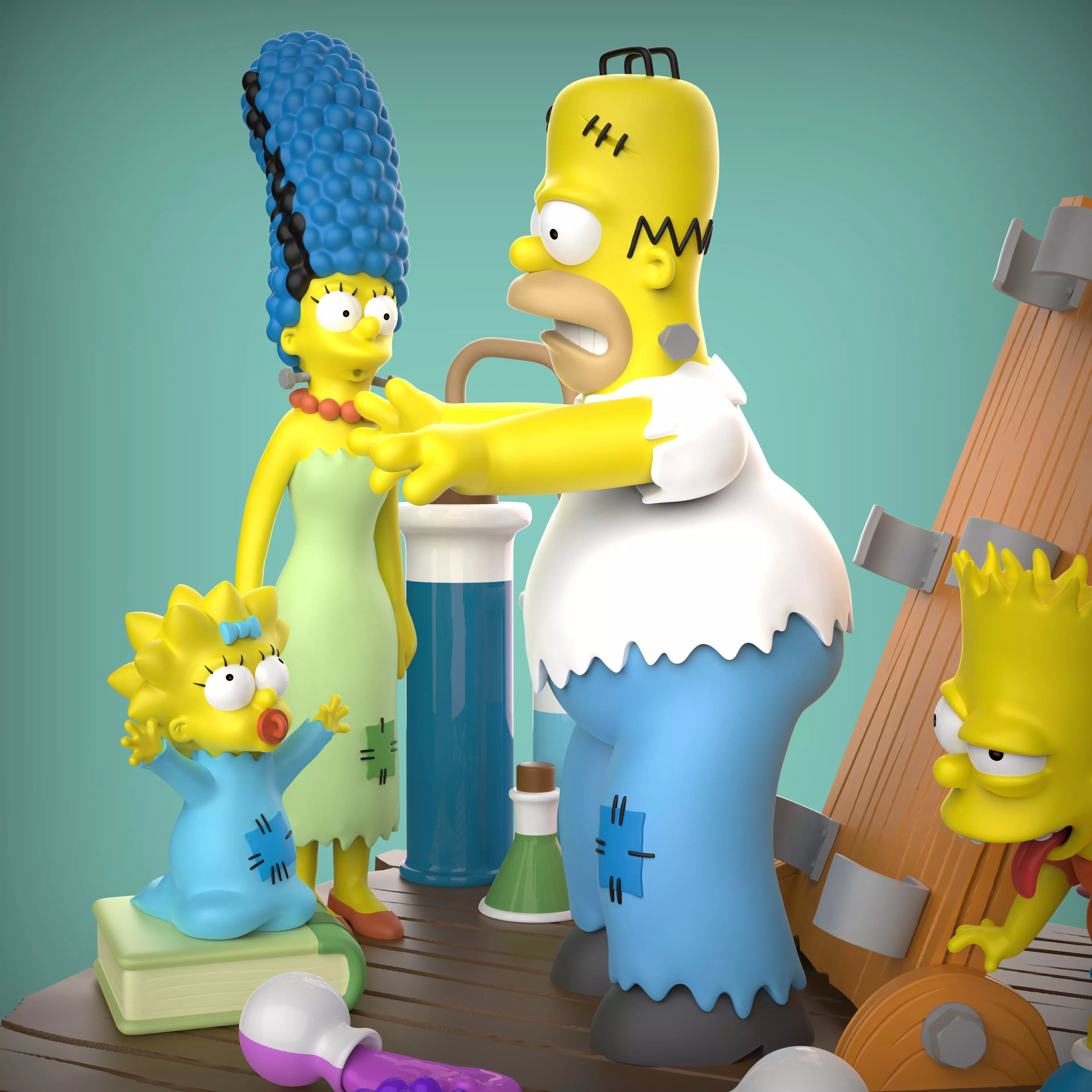 DIORAMA SIMPSONS HORROR 3D print model_4