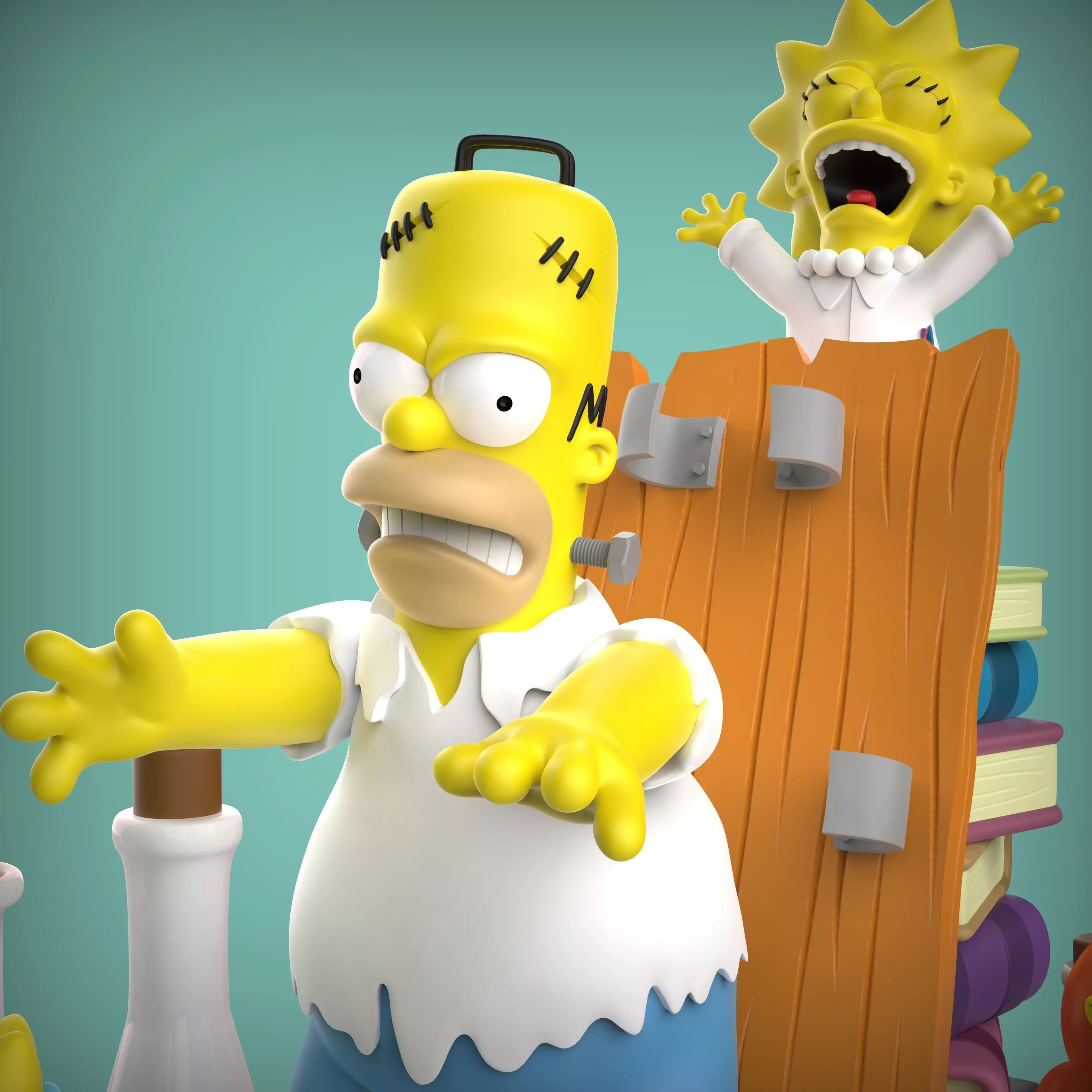 DIORAMA SIMPSONS HORROR 3D print model_7